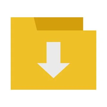 Download folder icon. flat illustration of download folder vector icon for we Stock Illustration