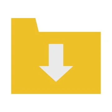Download folder icon. flat illustration of download folder vector icon for we Stock Illustration