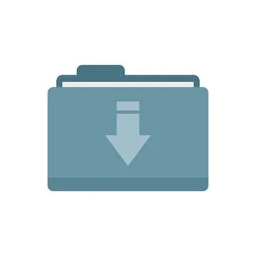 Download folder icon flat isolated イラスト素材