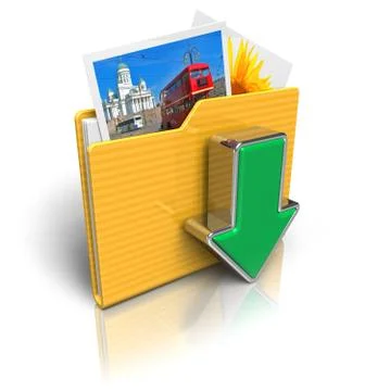 Download folder icon Stock Illustration