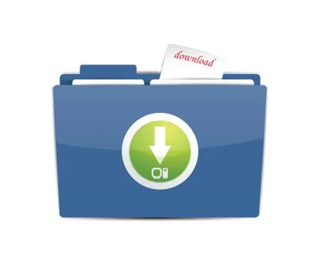 Download folder icon Stock Illustration