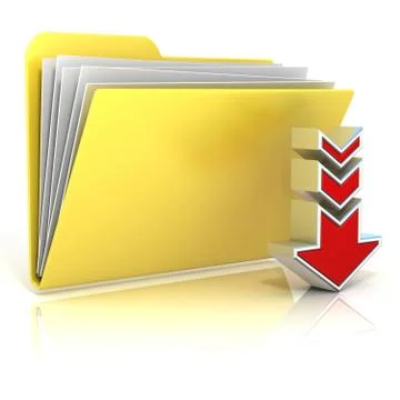 Download folder icon Stock Illustration