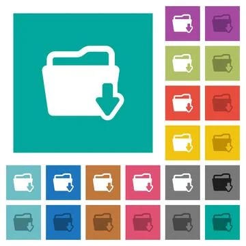 Download folder square flat multi colored icons Ilustración de archivo