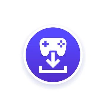 Download game icon for web, vector イラスト素材