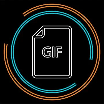 Download GIF document icon - vector file format 스톡 일러스트