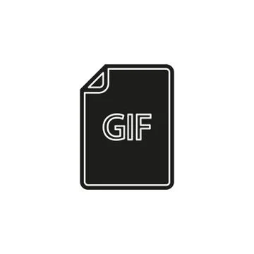 Download GIF document icon - vector file format symbol Illustrazione stock