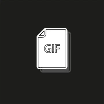 Download GIF document icon - vector file format symbol Illustrazione stock