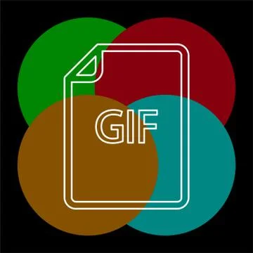 Download GIF document icon - vector file format 스톡 일러스트