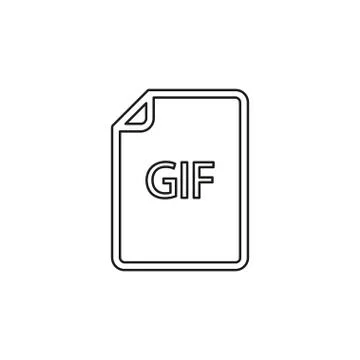 Download GIF document icon - vector file format Stock Illustration