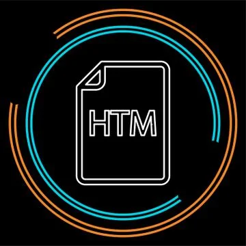 Download HTM document icon - vector file format Stock Illustration
