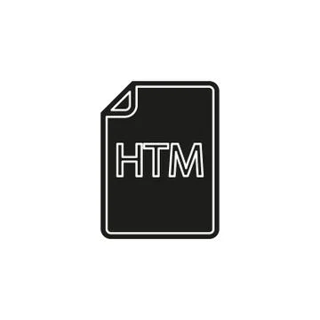 Download HTM document icon - vector file format symbol Stock Illustration