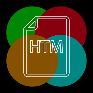 Download HTM document icon - vector file format Stock Illustration