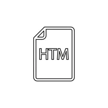 Download HTM document icon - vector file format Stock Illustration