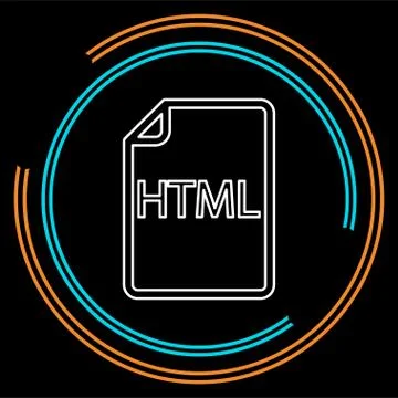 Download HTML document icon - vector file format 스톡 일러스트