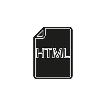 Download HTML document icon - vector file format symbol Ilustración de archivo
