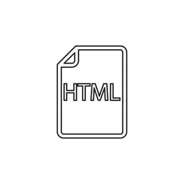 Download HTML document icon - vector file format Stock Illustration