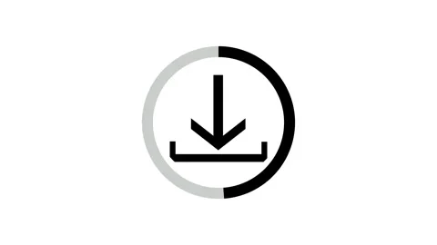 Download icon animation with circular loading progress bar graphic. 動画素材 337081702