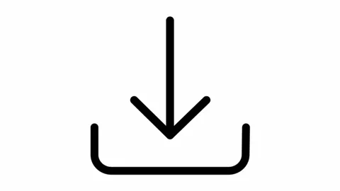 Download icon animation - Essential basic icon motion design Stock Footage 293561968