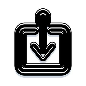 Download icon with arrow saving content online Stock Illustration