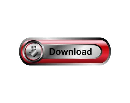 Download icon, button, red Illustrazione stock