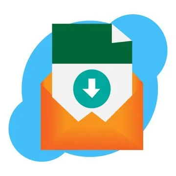 Download icon with cloud background isolated on transparent background Stock-Illustration