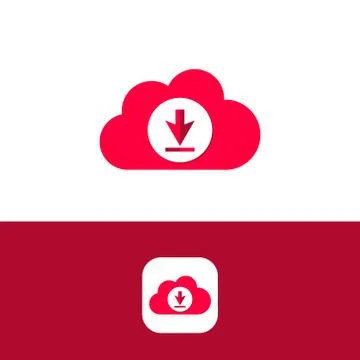 Download icon cloud Download vector Illustrazione stock