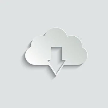 Download icon. Cloud upload vector Icon. line style. vector symbol Stock Illustration