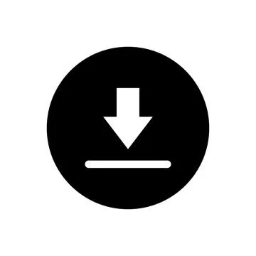 Download icon. Download button. Vector illustration isolated on white background Stock Illustration