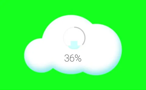 Download icon download process cloud arrow greenscreen internet cloud stora.. Stock Footage 243061104