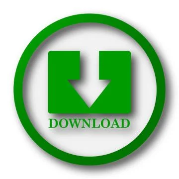 Download icon. Internet button on white background.. Stock Illustration