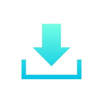Download icon. Load symbol. Vector illustration in flat style. Illustrazione stock