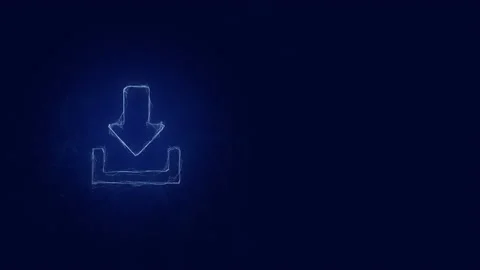 Download icon with Plexus effect. Connected lines with dots. Lines plexus Stock Footage 169307037