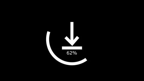 Download Icon Representing File Or Data Transfer on black screen 動画素材 332881890