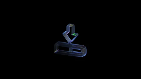 Download icon rotating on black background 스톡 동영상 319017486