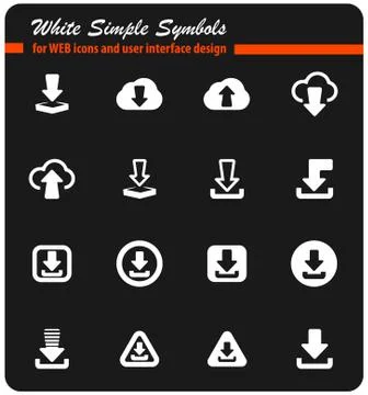 Download icon set Stock Illustration