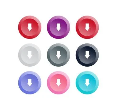 Download Icon Set Stock Illustration