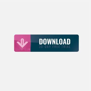 Download Icon on shiny long horizontal rectangle Internet Button. Vector Stock Illustration