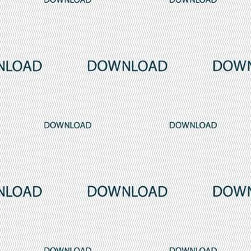 Download icon. Upload button. Load symbol. Seamless pattern with geometric te Illustrazione stock