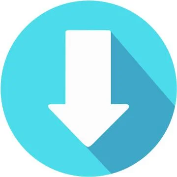 Download icon. Upload button. Load symbol. Round button. Vector. Arrow point  Stock Illustration