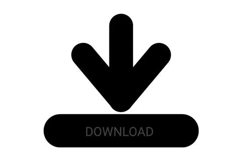 Download Icon Upload Button Load Symbol  Shapes Silhouette Style Download Ico Stock Illustration