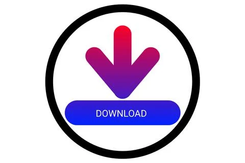 Download Icon Upload Button Load Symbol Colorful Geometric Shapes Gradient Do Illustrazione stock