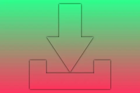 Download Icon Upload Button Load Symbol Colorful Geometric Gradient Colour De Stock Illustration