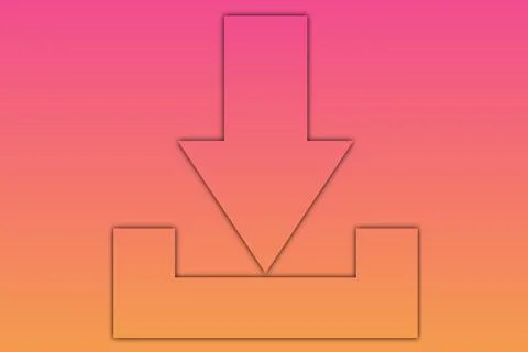 Download Icon Upload Button Load Symbol Colorful Geometric Gradient Colour De Stock Illustration