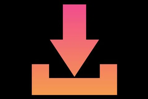 Download Icon Upload Button Load Symbol Colorful Geometric Gradient Colour De Stock Illustration