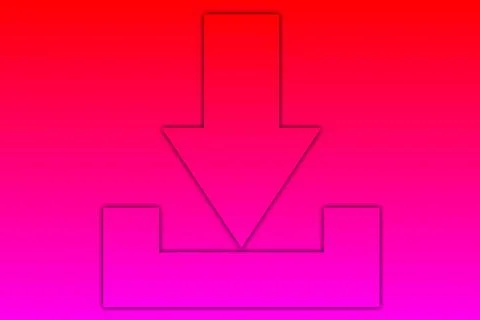 Download Icon Upload Button Load Symbol Colorful Geometric Gradient Colour De 스톡 일러스트