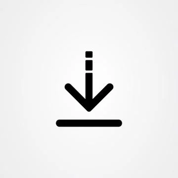 Download icon vector design template Stock Illustration