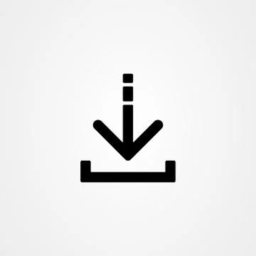 Download icon vector design template Stock Illustration