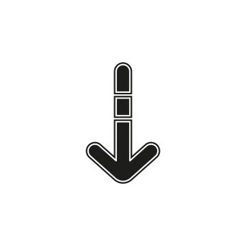 Download icon - vector download button, downloading sign symbol Stock Illustration