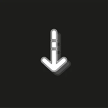 Download icon - vector download button, downloading sign symbol Illustrazione stock