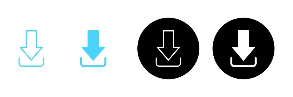 Download icon vector. Download sign and symbol 스톡 일러스트